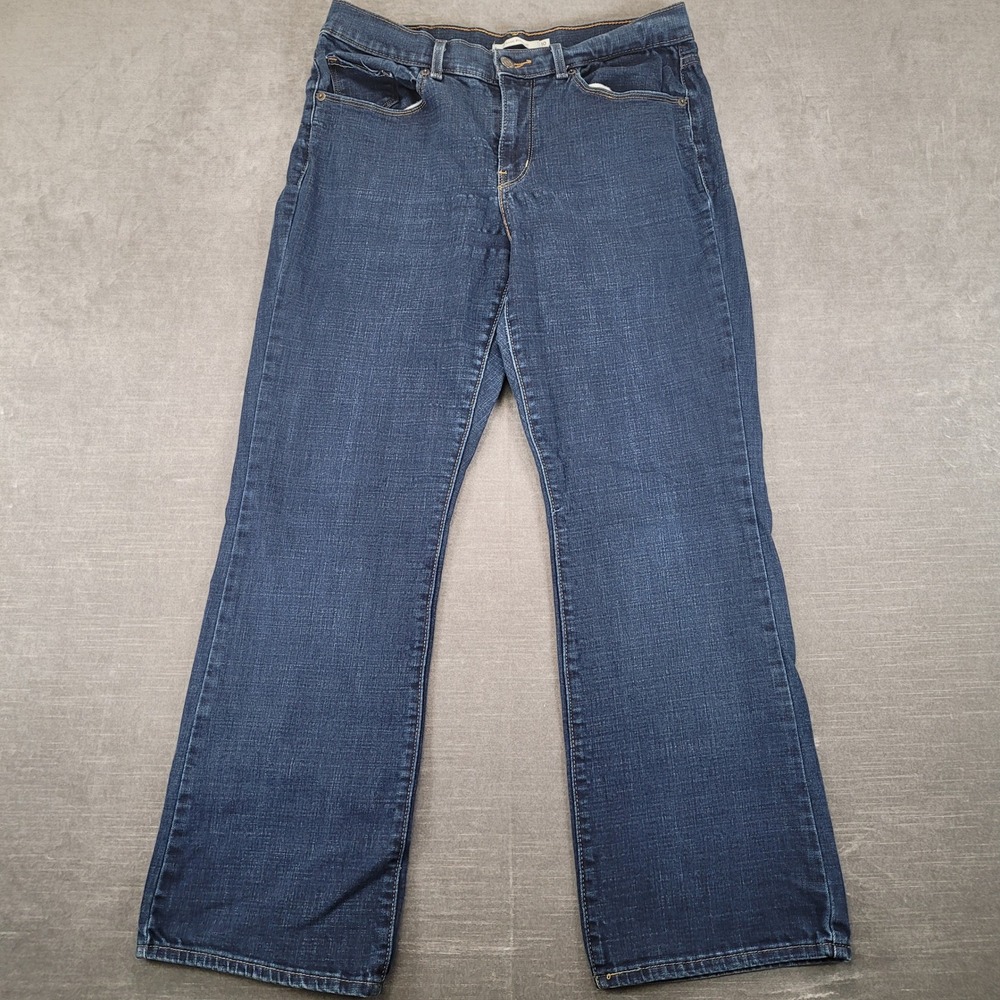 Levis Classic Bootcut‎ Jeans Girls Size 10 Dark Wash Denim Actual Sz 30x29